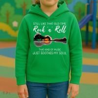 Still Like That Old Time Rock N Roll Music Guitar Kids Hoodie thumb 3