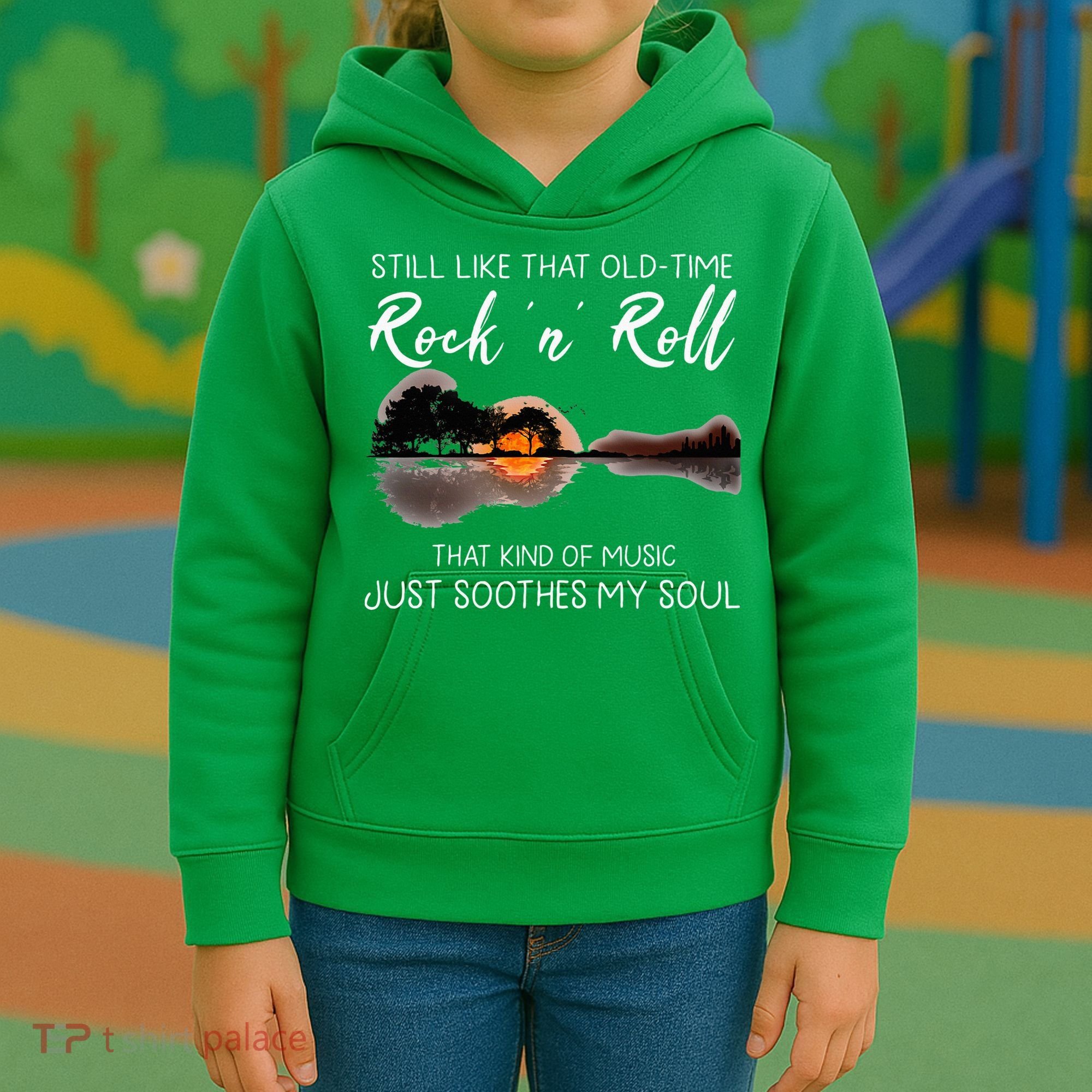 Still Like That Old Time Rock N Roll Music Guitar Kids Hoodie