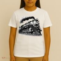 Steam Locomotive Train 4014 Vintage Railroad Big  Engine T-Shirt thumb 4