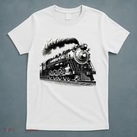 Steam Locomotive Train 4014 Vintage Railroad Big  Engine T-Shirt thumb 5