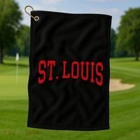 St. Louis Text Golf Towel thumb 1