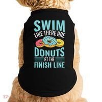 Swim Like There Are Donuts, Swimming Funny Swimmer Doggie Tank thumb 0