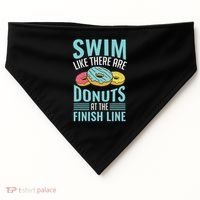 Swim Like There Are Donuts, Swimming Funny Swimmer USA-Made Doggie Bandana thumb 0