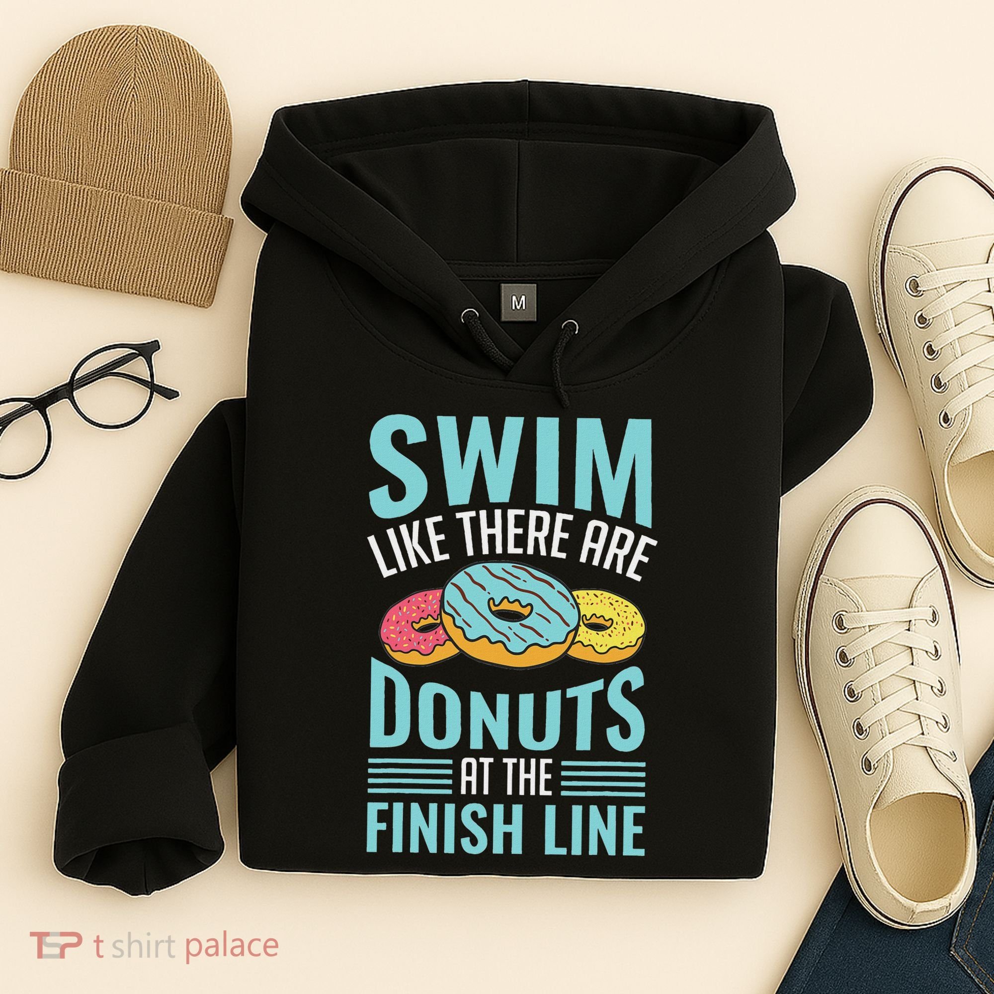 Swim Like There Are Donuts, Swimming Funny Swimmer Hoodie