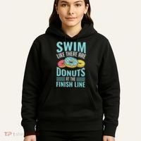 Swim Like There Are Donuts, Swimming Funny Swimmer Hoodie thumb 5
