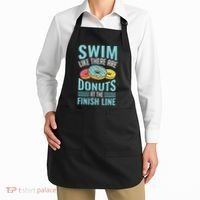 Swim Like There Are Donuts, Swimming Funny Swimmer Apron thumb 2