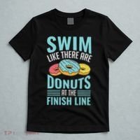 Swim Like There Are Donuts, Swimming Funny Swimmer T-Shirt thumb 5