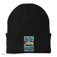 Swim Like There Are Donuts, Swimming Funny Swimmer Beanie thumb 0