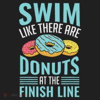 Swim Like There Are Donuts, Swimming Funny Swimmer Beanie thumb 2
