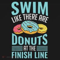 Swim Like There Are Donuts, Swimming Funny Swimmer Women's Hoodie thumb 2