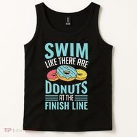 Swim Like There Are Donuts, Swimming Funny Swimmer Tank Top thumb 2