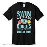 Swim Like There Are Donuts, Swimming Funny Swimmer Kids T-Shirt thumb 0