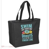 Swim Like There Are Donuts, Swimming Funny Swimmer Tote Bag thumb 2