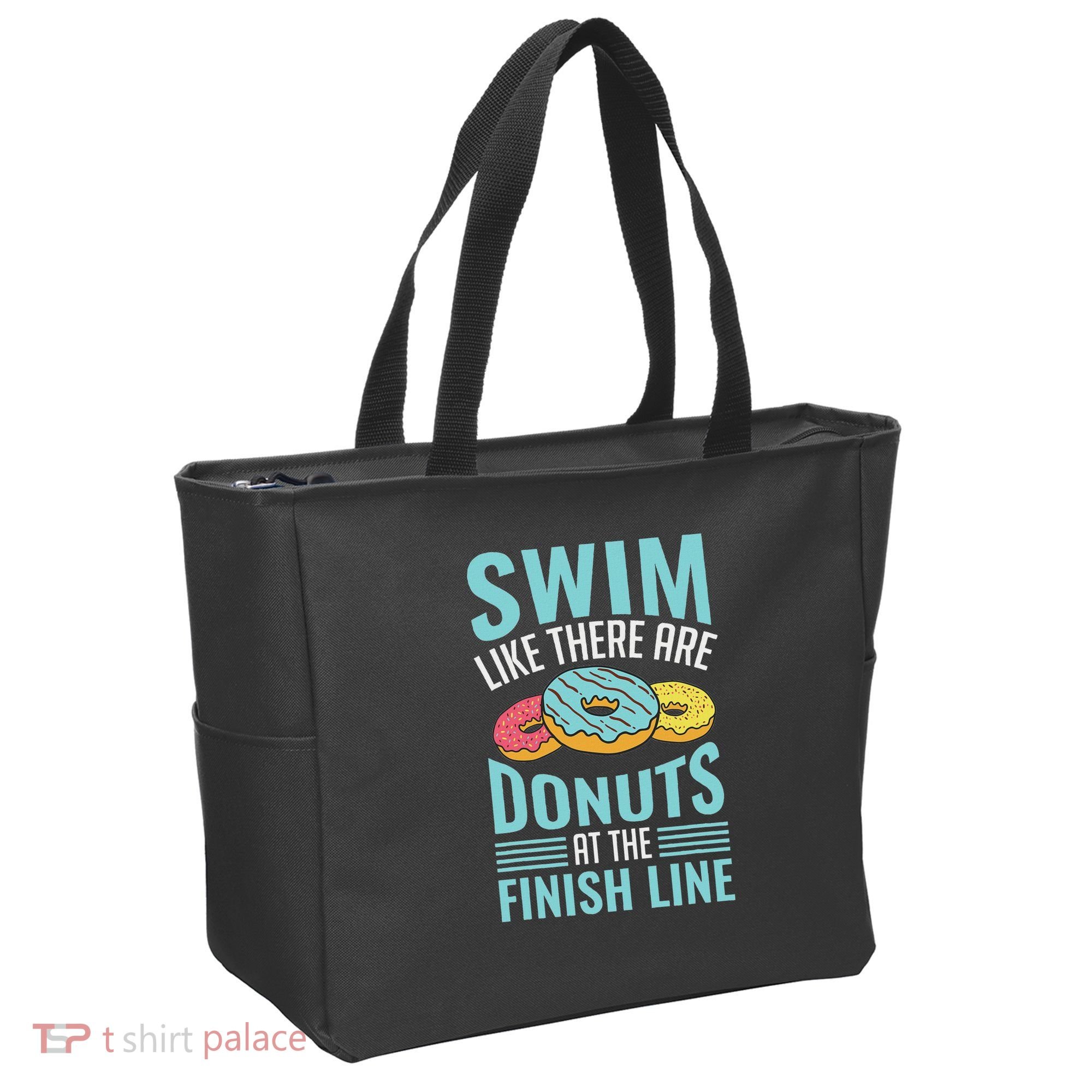 Swim Like There Are Donuts, Swimming Funny Swimmer Tote Bag