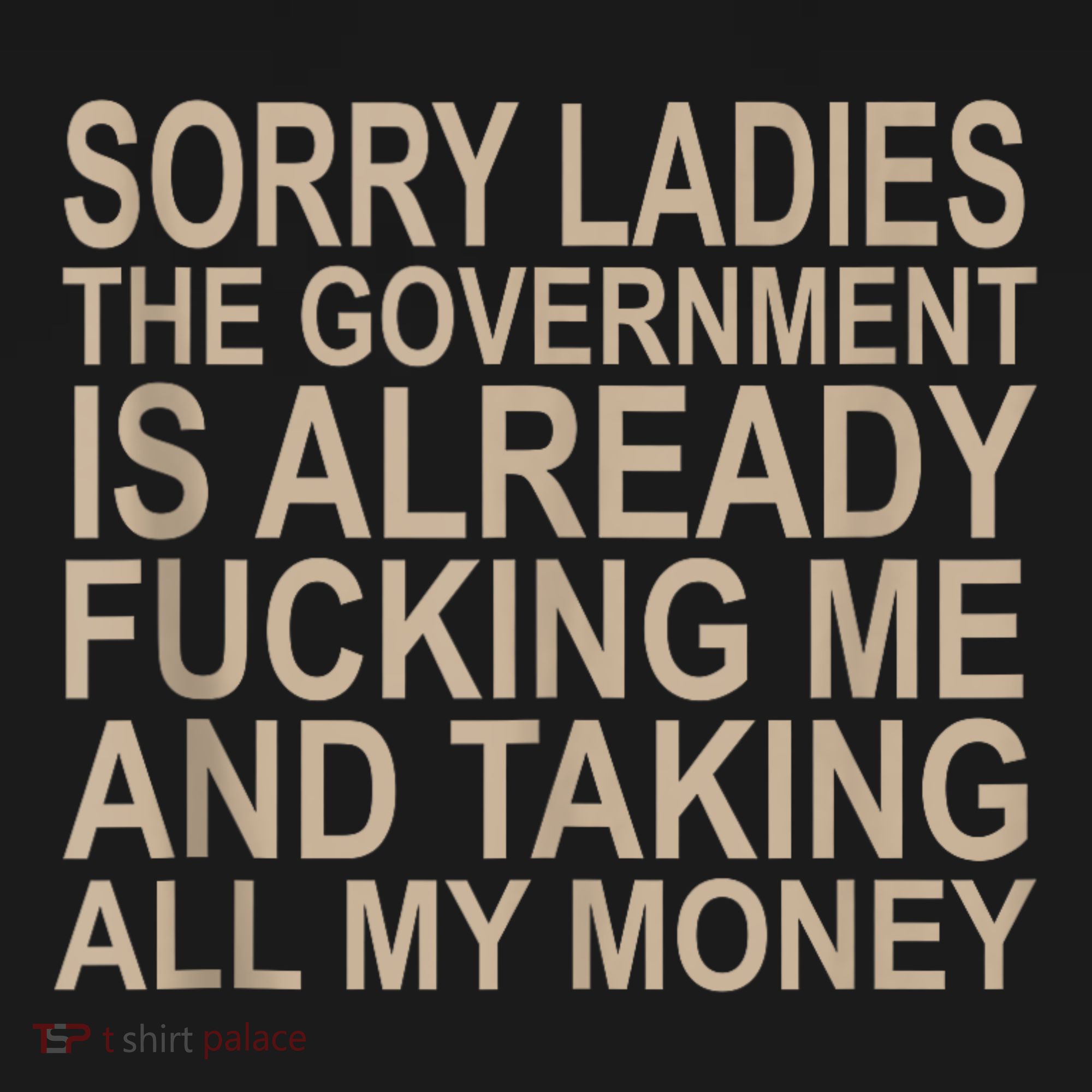 Sorry Ladies The Government Is Already Fucking Me And Taking T-Shirt