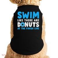 Swim Like There Are Donuts, Swimming Funny Swimmer Doggie Tank thumb 0