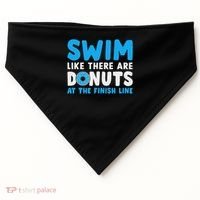 Swim Like There Are Donuts, Swimming Funny Swimmer USA-Made Doggie Bandana thumb 0