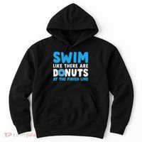 Swim Like There Are Donuts, Swimming Funny Swimmer Hoodie thumb 0