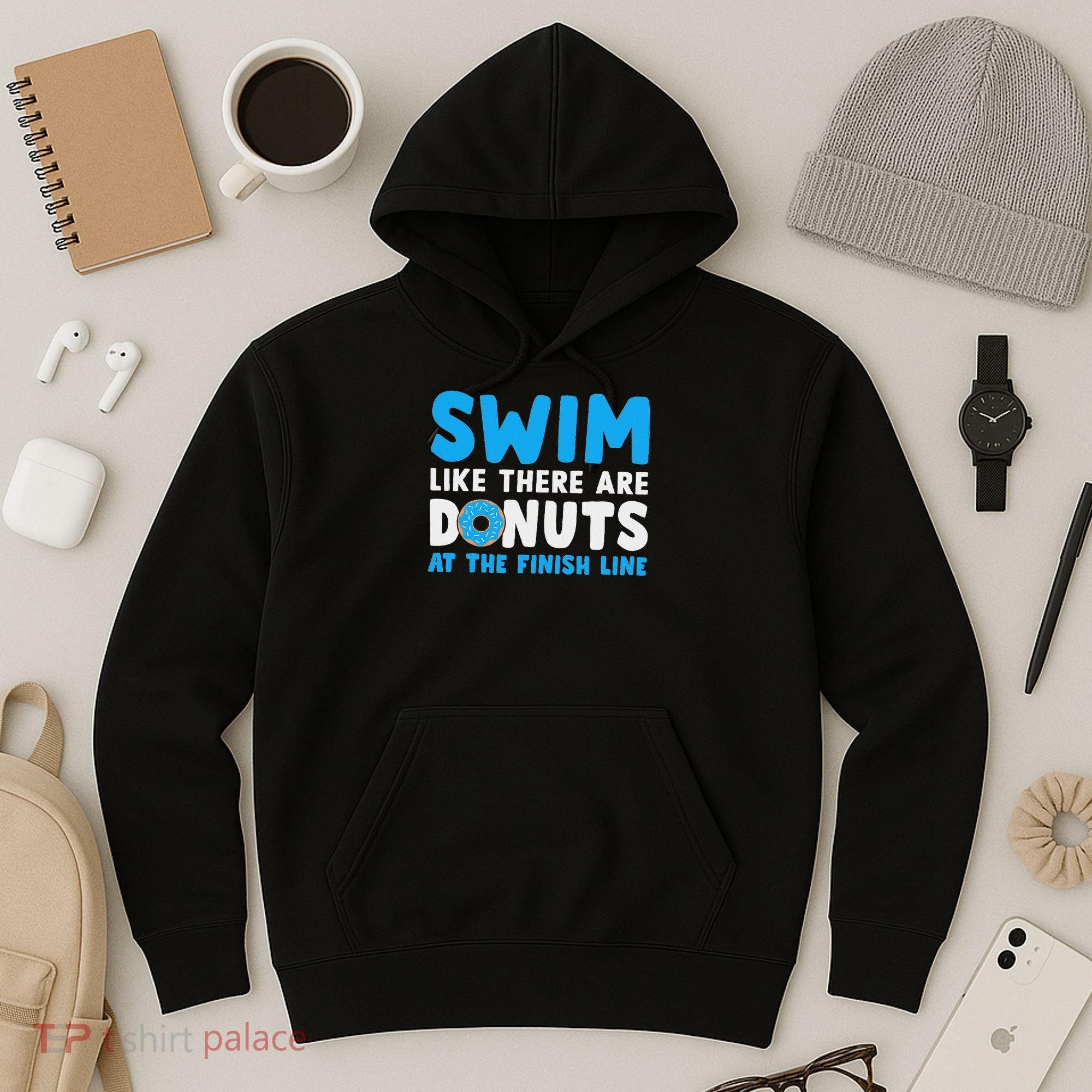 Swim Like There Are Donuts, Swimming Funny Swimmer Hoodie
