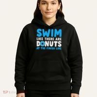 Swim Like There Are Donuts, Swimming Funny Swimmer Hoodie thumb 5