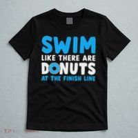 Swim Like There Are Donuts, Swimming Funny Swimmer T-Shirt thumb 5