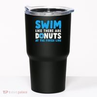 Swim Like There Are Donuts, Swimming Funny Swimmer Tumbler thumb 0