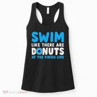 Swim Like There Are Donuts, Swimming Funny Swimmer Women's Tank Top thumb 0