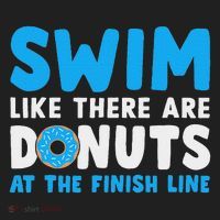 Swim Like There Are Donuts, Swimming Funny Swimmer Hat thumb 2