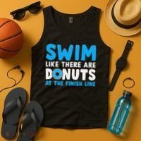 Swim Like There Are Donuts, Swimming Funny Swimmer Tank Top thumb 4