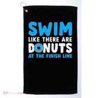 Swim Like There Are Donuts, Swimming Funny Swimmer Golf Towel thumb 0
