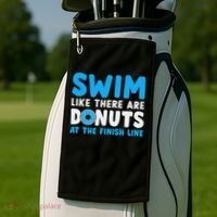 Swim Like There Are Donuts, Swimming Funny Swimmer Golf Towel thumb 2