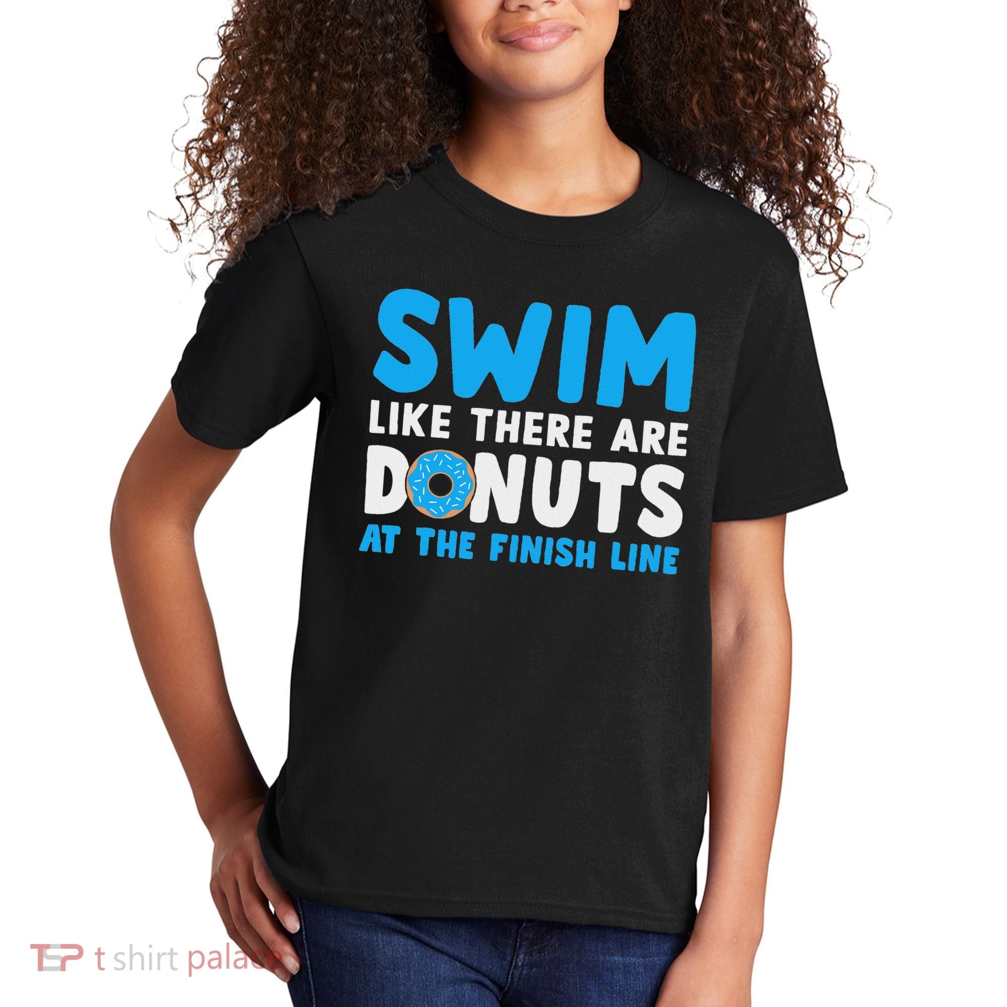 Swim Like There Are Donuts, Swimming Funny Swimmer Kids T-Shirt