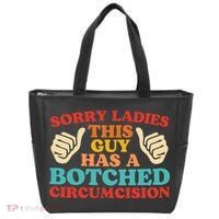 Sorry Ladies This Guy Has A Botched Circumcision Retro Tote Bag thumb 0
