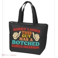 Sorry Ladies This Guy Has A Botched Circumcision Retro Tote Bag thumb 3