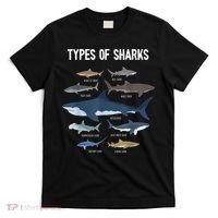 Shark Lover Types Of Sharks Kinds Of Sharks Shark T-Shirt thumb 0
