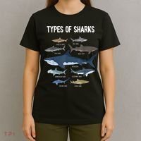 Shark Lover Types Of Sharks Kinds Of Sharks Shark T-Shirt thumb 4