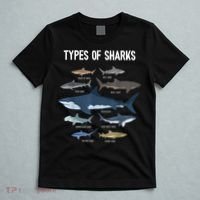 Shark Lover Types Of Sharks Kinds Of Sharks Shark T-Shirt thumb 5