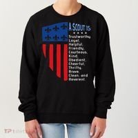 Scouting Law Us America Flag Scouting Law Gift Women's Sweatshirt thumb 0