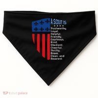 Scouting Law Us America Flag Scouting Law Gift USA-Made Doggie Bandana thumb 0