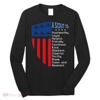Scouting Law Us America Flag Scouting Law Gift Long Sleeve Shirt thumb 0