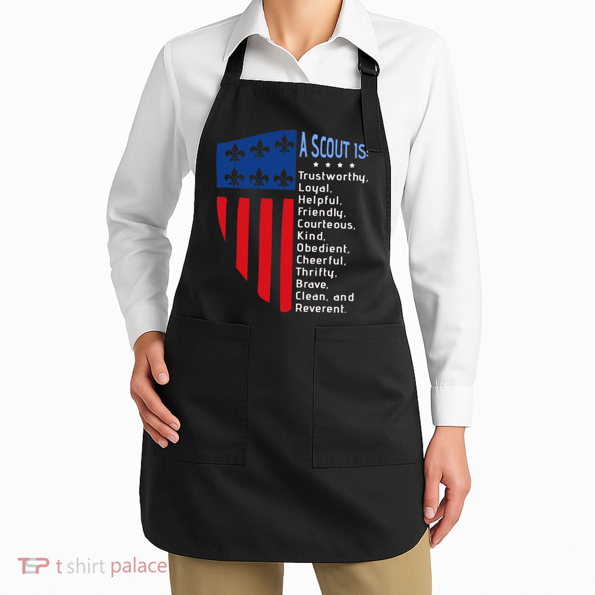 Scouting Law Us America Flag Scouting Law Gift Apron