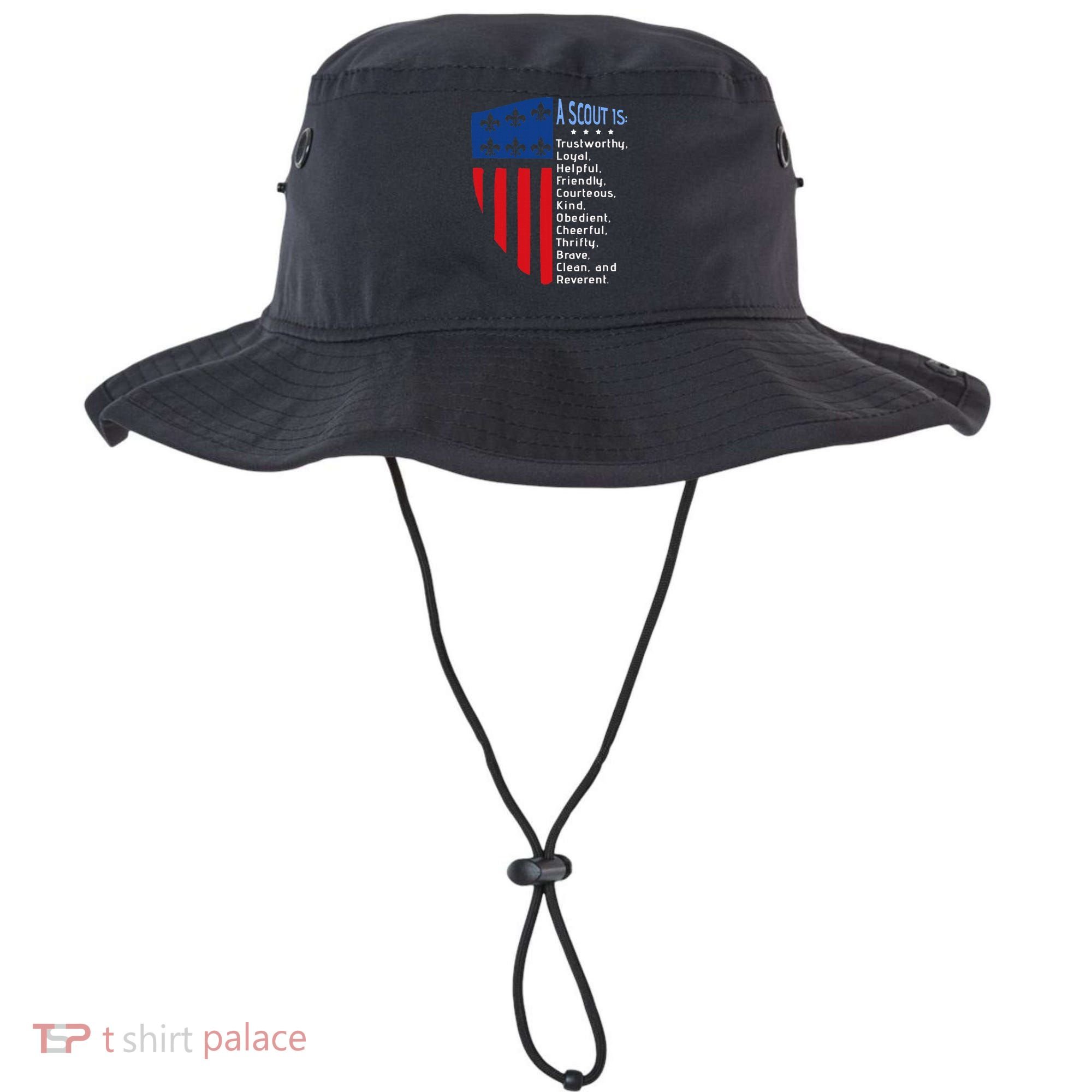 Scouting Law Us America Flag Scouting Law Gift Bucket Hat