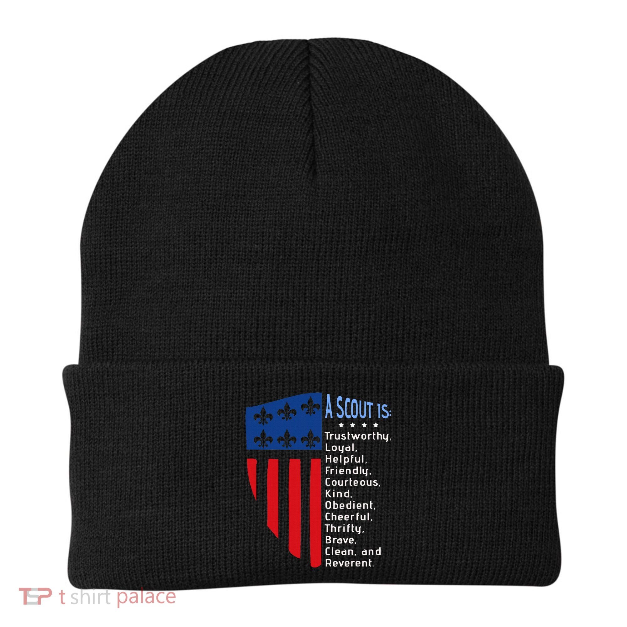 Scouting Law Us America Flag Scouting Law Gift Beanie