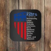 Scouting Law Us America Flag Scouting Law Gift Coaster thumb 0