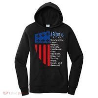 Scouting Law Us America Flag Scouting Law Gift Women's Hoodie thumb 0