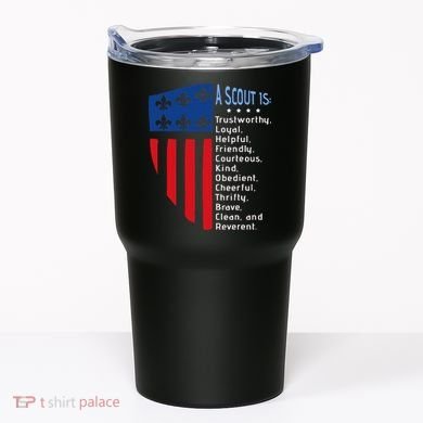 Scouting Law Us America Flag Scouting Law Gift Tumbler