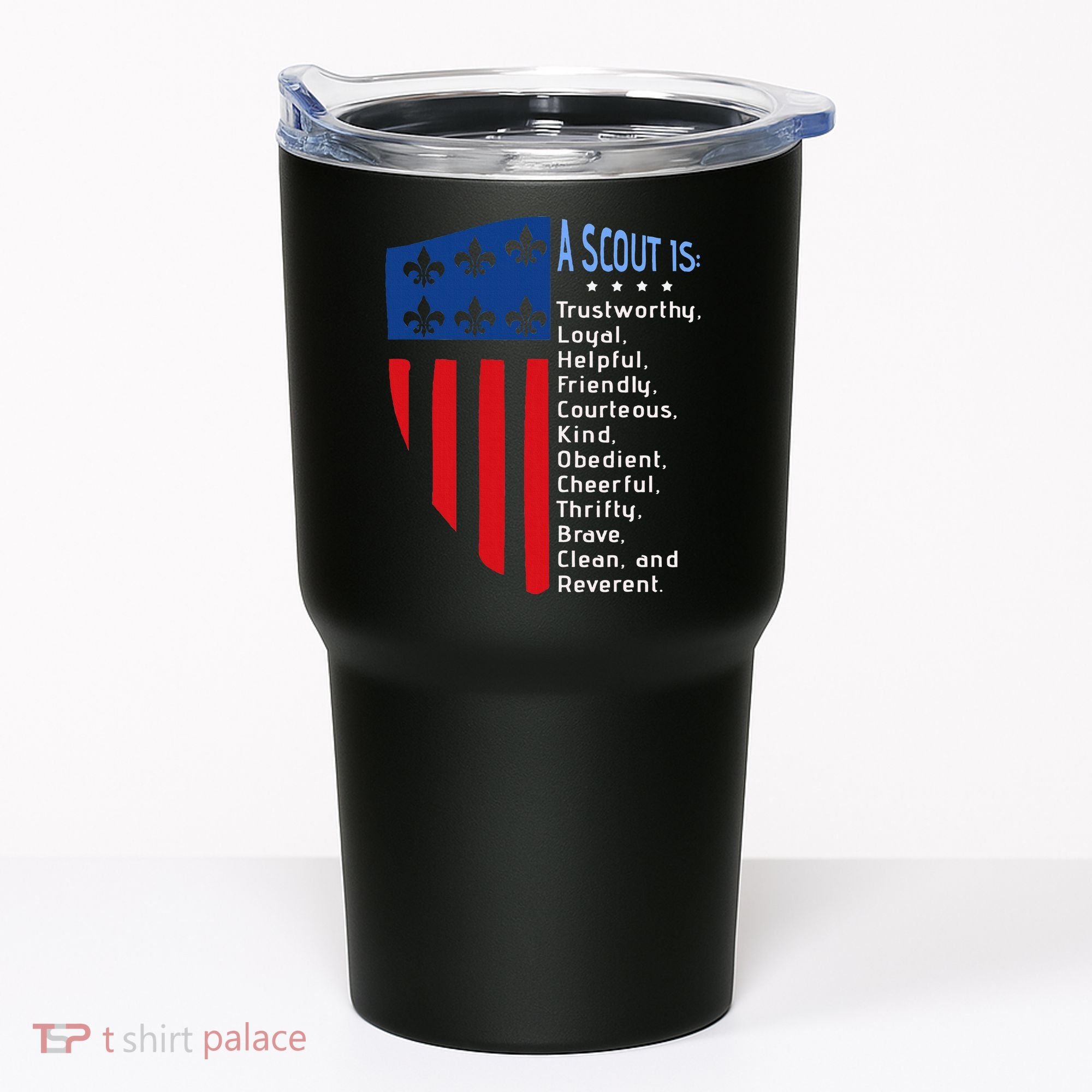 Scouting Law Us America Flag Scouting Law Gift Tumbler