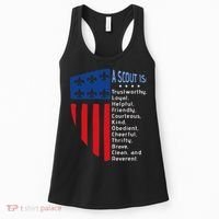 Scouting Law Us America Flag Scouting Law Gift Women's Tank Top thumb 0