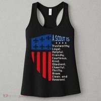 Scouting Law Us America Flag Scouting Law Gift Women's Tank Top thumb 3
