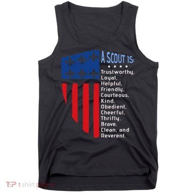 Scouting Law Us America Flag Scouting Law Gift Tank Top
